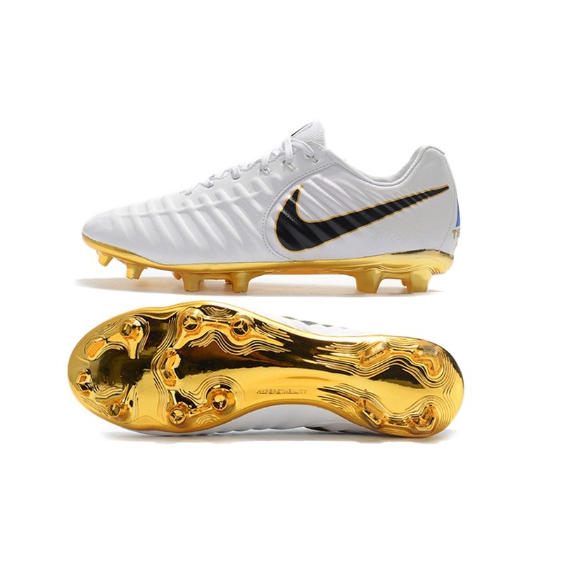 Nike Tiempo Legend Elite FG Bílý Zlato